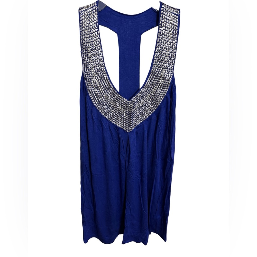 Charming Charlie T-Back Embellished Tank Top.  NWOT L - Picture 2 of 8